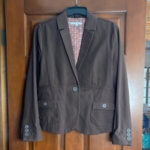 Cabi single button cinch back Brown Women's Blazer size 12